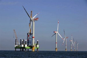 Aufbau Offshore-Windpark Thornton Bank, Belgien 1.Phase, 6 x Repower 5M fьr Repower Systems AG 19.9.2008 (c) Foto: Jan Oelker/Repower